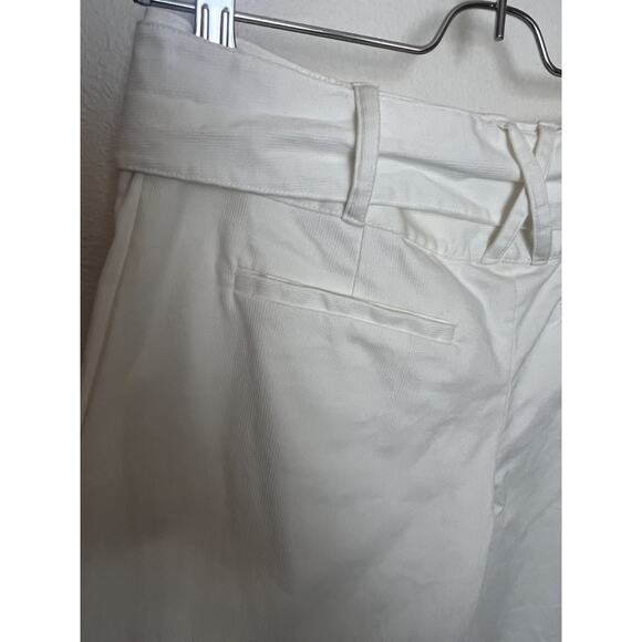 Tocca White Fine Corduroy Low Rise Wide Leg Belted Pants Women’s Sz 2 Vintage - Picture 6 of 9